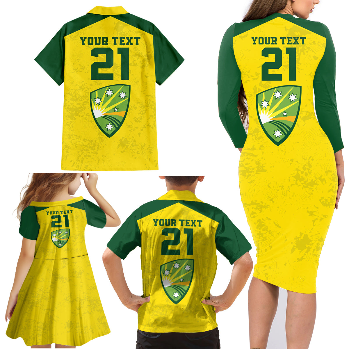 custom-australia-cricket-family-matching-long-sleeve-bodycon-dress-and-hawaiian-shirt-history-champions-world-cup-unique