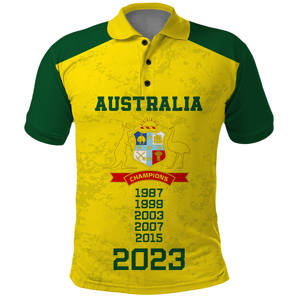 Custom Australia Cricket Polo Shirt History Champions World Cup Unique LT9 - Vibe Hoodie Shop