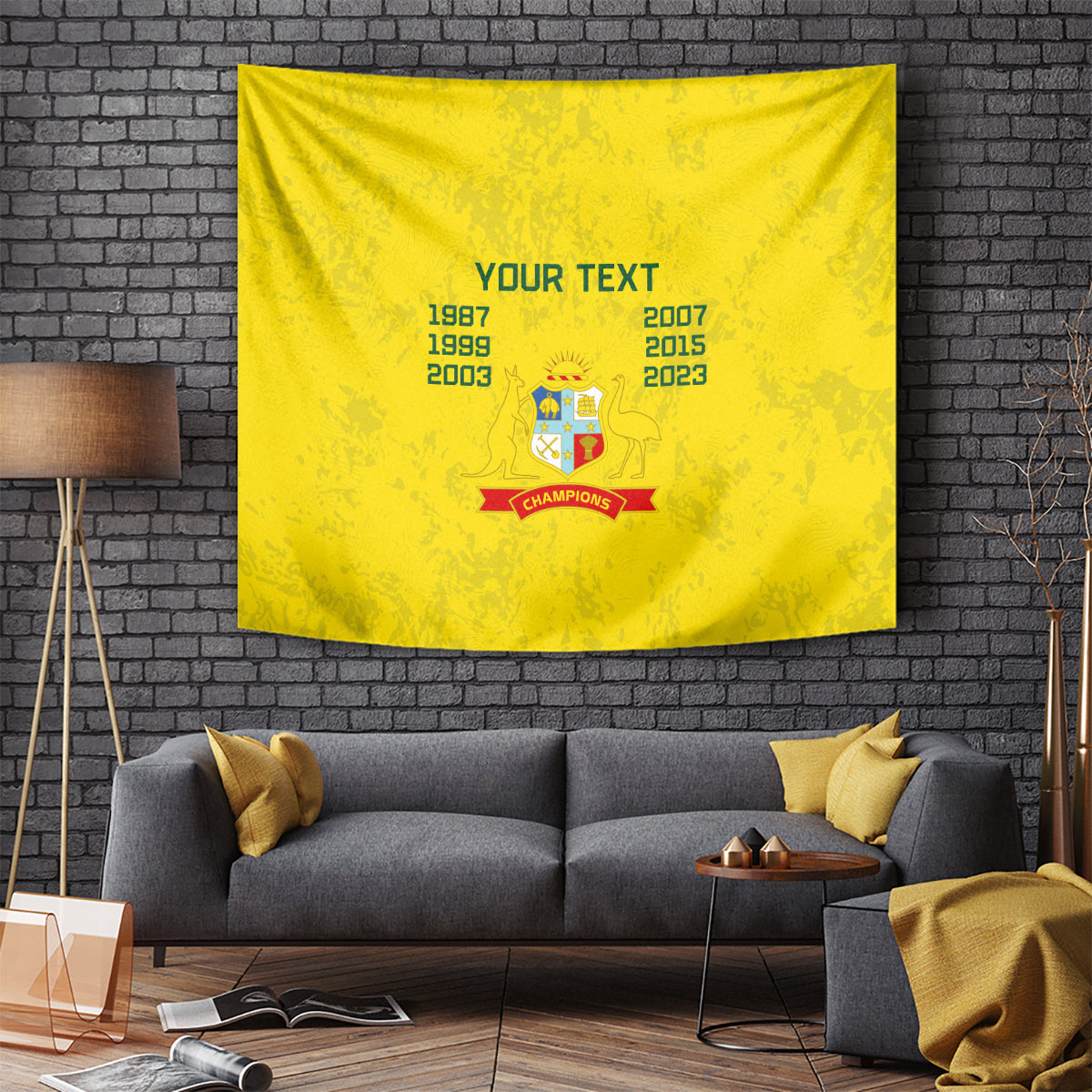 Custom Australia Cricket Tapestry History Champions World Cup Unique - Vibe Hoodie Shop