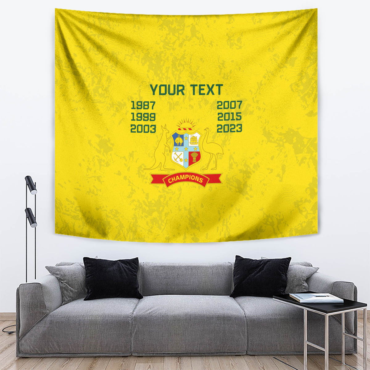 Custom Australia Cricket Tapestry History Champions World Cup Unique - Vibe Hoodie Shop