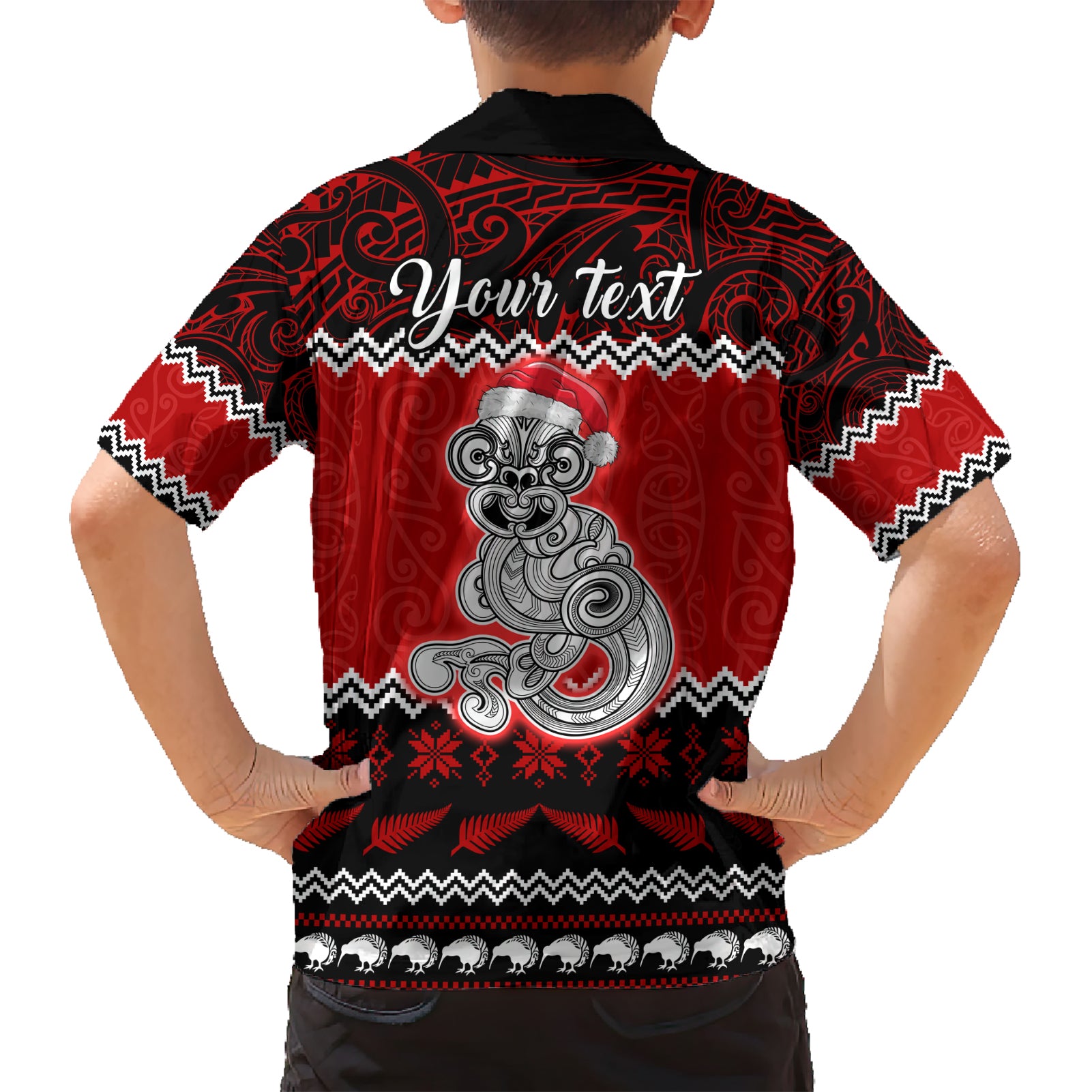 Personalised New Zealand Christmas Hawaiian Shirt Maori Tiki Meri Kirihimete - Vibe Hoodie Shop