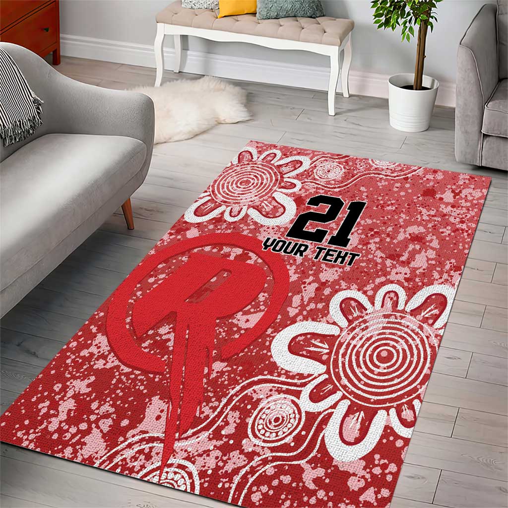 Australian Renegades Cricket Custom Area Rug Minimalism Aboriginal - Vibe Hoodie Shop