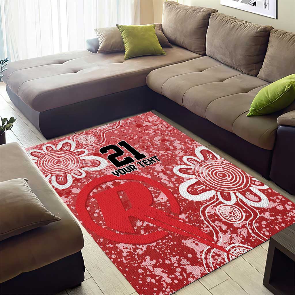 Australian Renegades Cricket Custom Area Rug Minimalism Aboriginal - Vibe Hoodie Shop