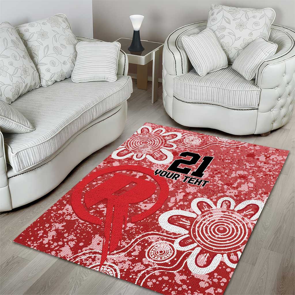 Australian Renegades Cricket Custom Area Rug Minimalism Aboriginal - Vibe Hoodie Shop