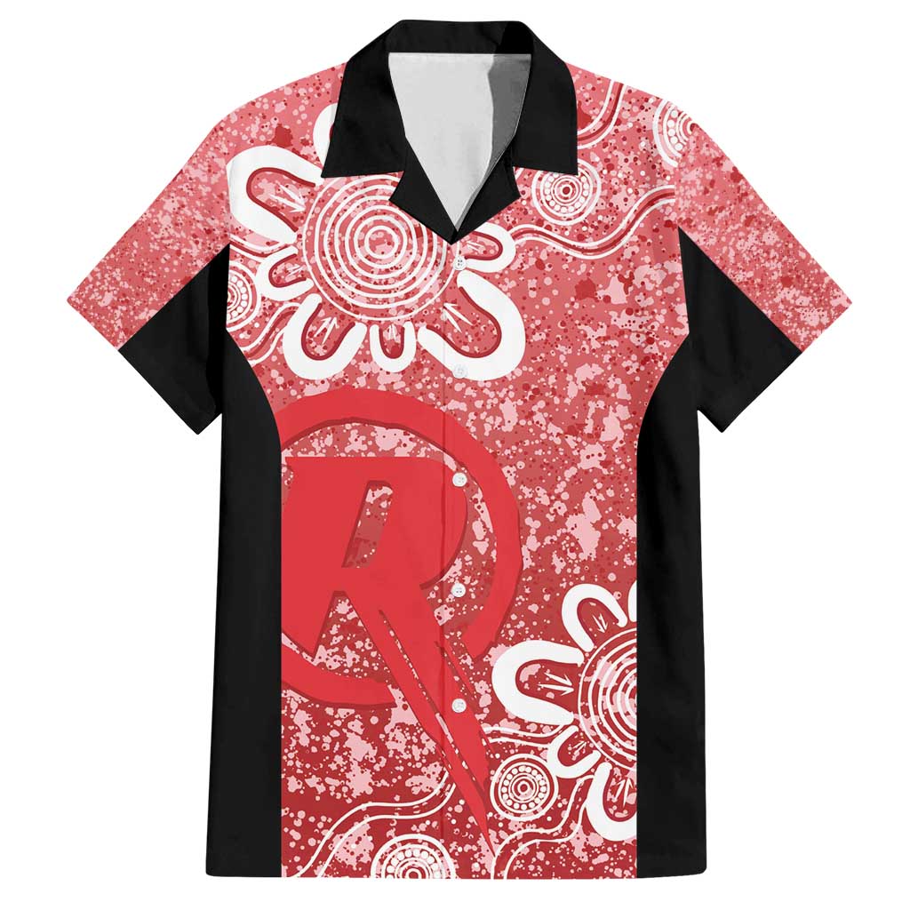 Australian Renegades Cricket Custom Family Matching Long Sleeve Bodycon Dress and Hawaiian Shirt Minimalism Aboriginal