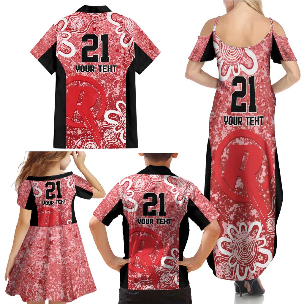 Australian Renegades Cricket Custom Family Matching Summer Maxi Dress and Hawaiian Shirt Minimalism Aboriginal