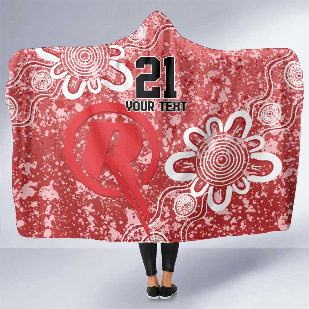Australian Renegades Cricket Custom Hooded Blanket Minimalism Aboriginal