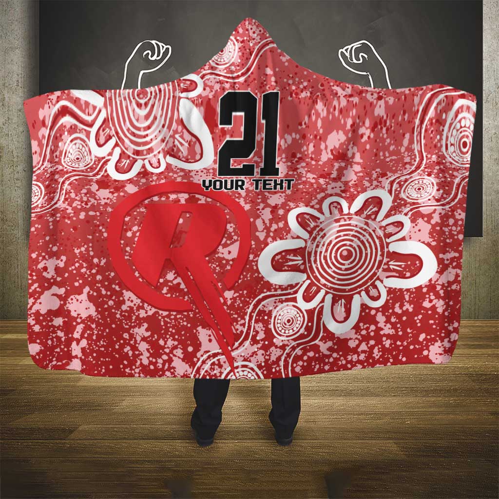 Australian Renegades Cricket Custom Hooded Blanket Minimalism Aboriginal