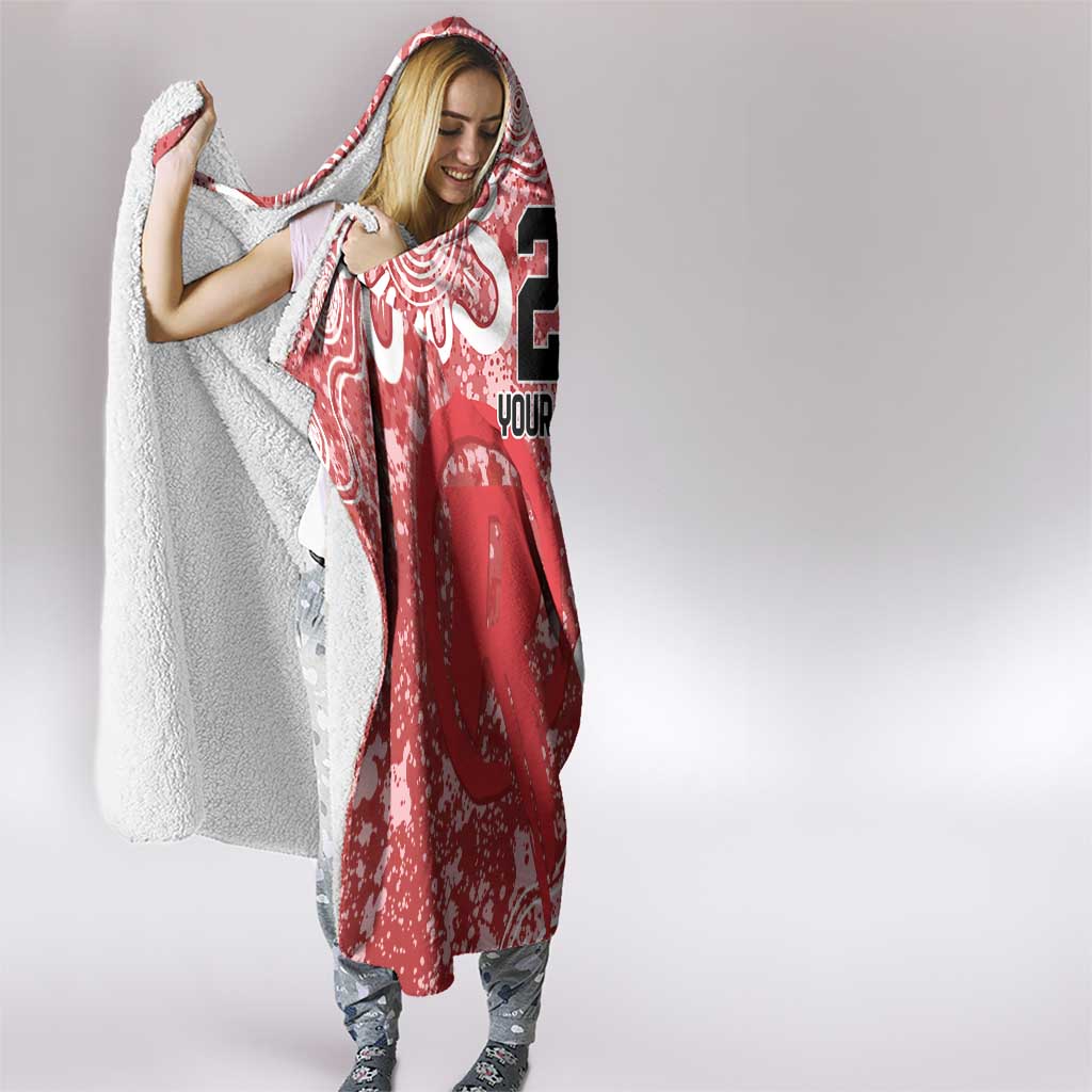 Australian Renegades Cricket Custom Hooded Blanket Minimalism Aboriginal