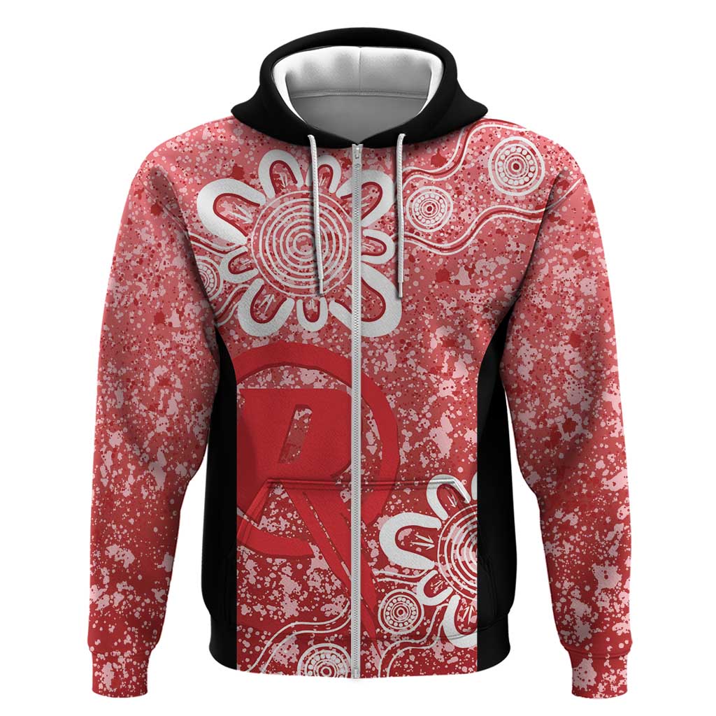 Australian Renegades Cricket Custom Hoodie Minimalism Aboriginal LT9 - Vibe Hoodie Shop