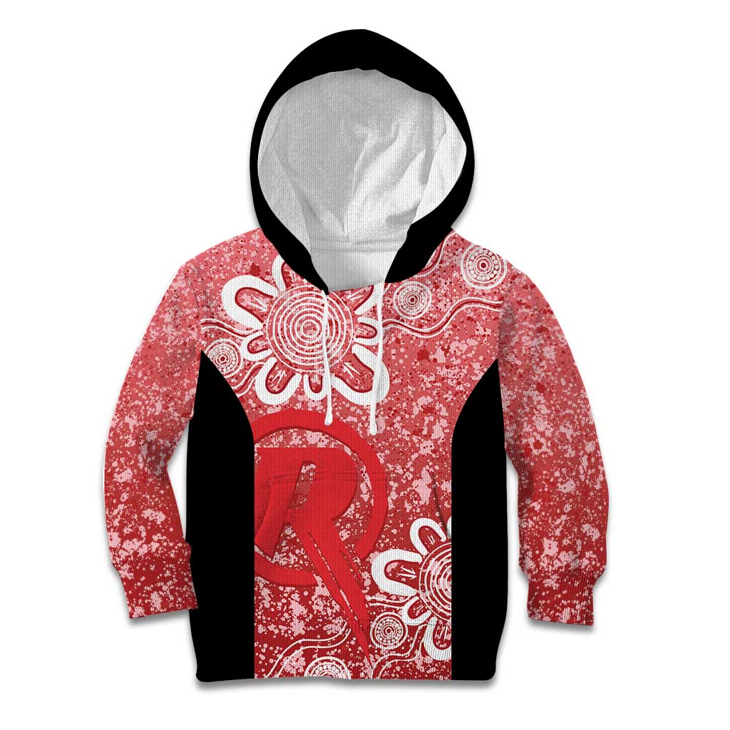 Australian Renegades Cricket Custom Kid Hoodie Minimalism Aboriginal - Vibe Hoodie Shop
