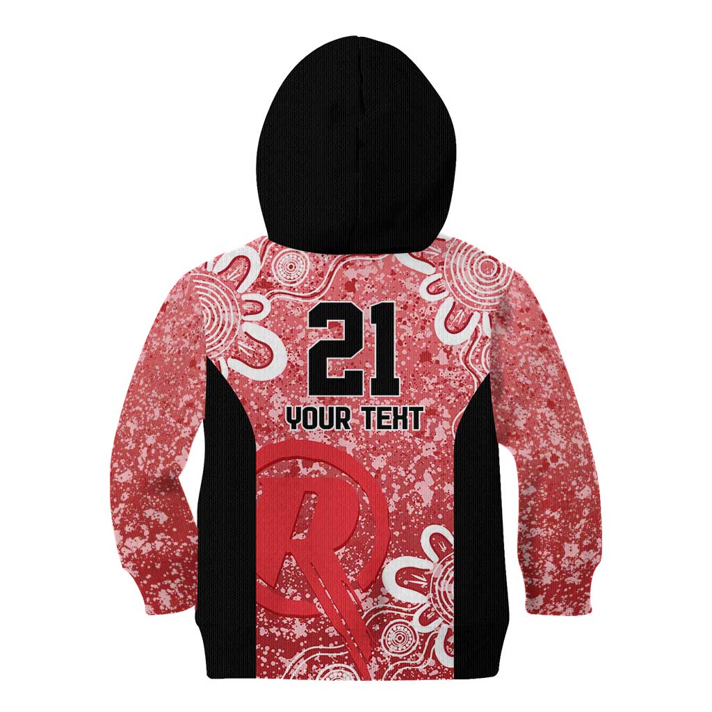 Australian Renegades Cricket Custom Kid Hoodie Minimalism Aboriginal - Vibe Hoodie Shop