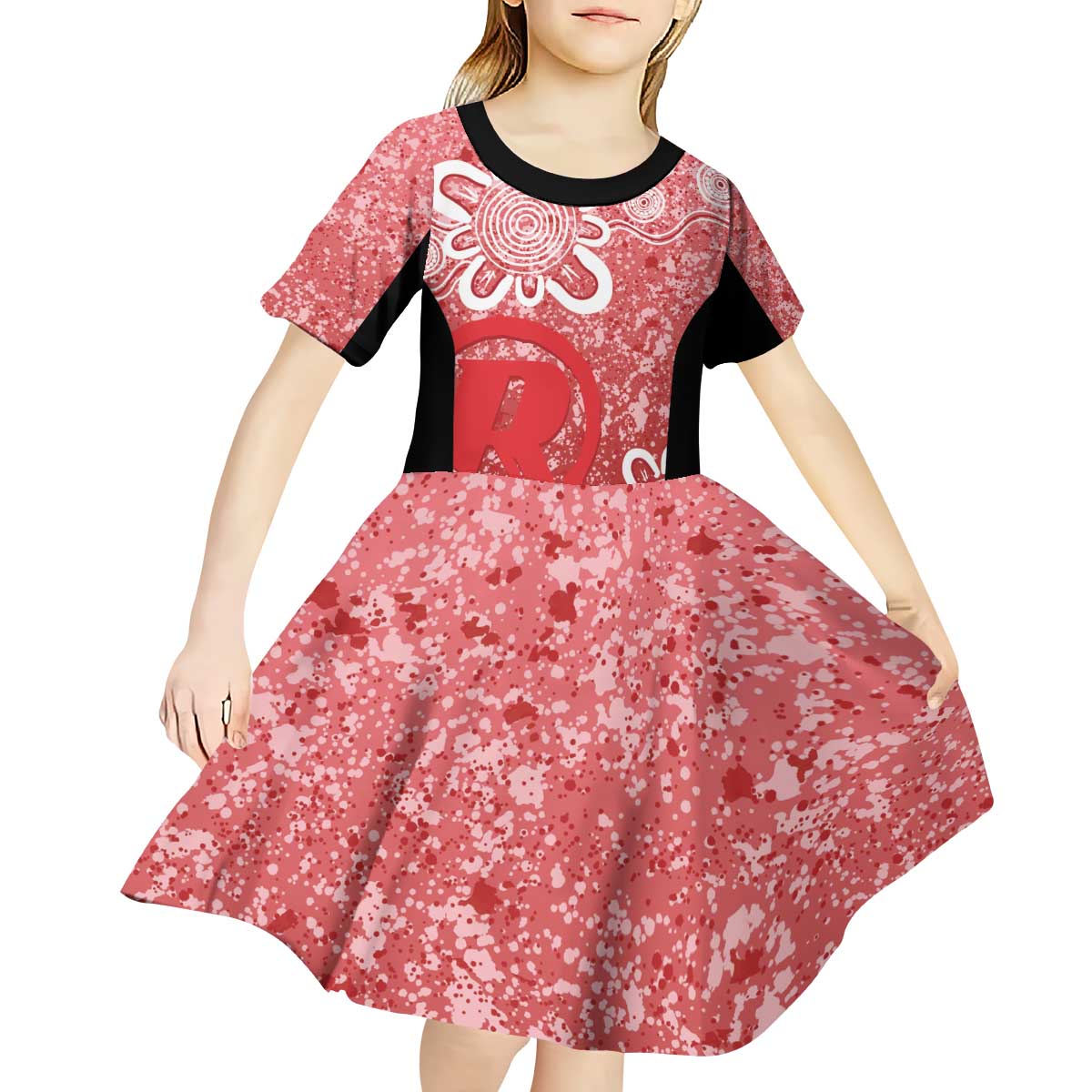 Australian Renegades Cricket Custom Kid Short Sleeve Dress Minimalism Aboriginal - Vibe Hoodie Shop