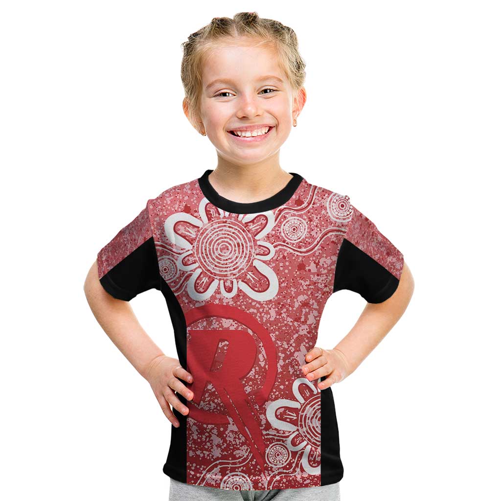 Australian Renegades Cricket Custom Kid T Shirt Minimalism Aboriginal - Vibe Hoodie Shop