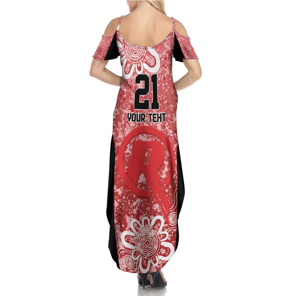 Australian Renegades Cricket Custom Summer Maxi Dress Minimalism Aboriginal
