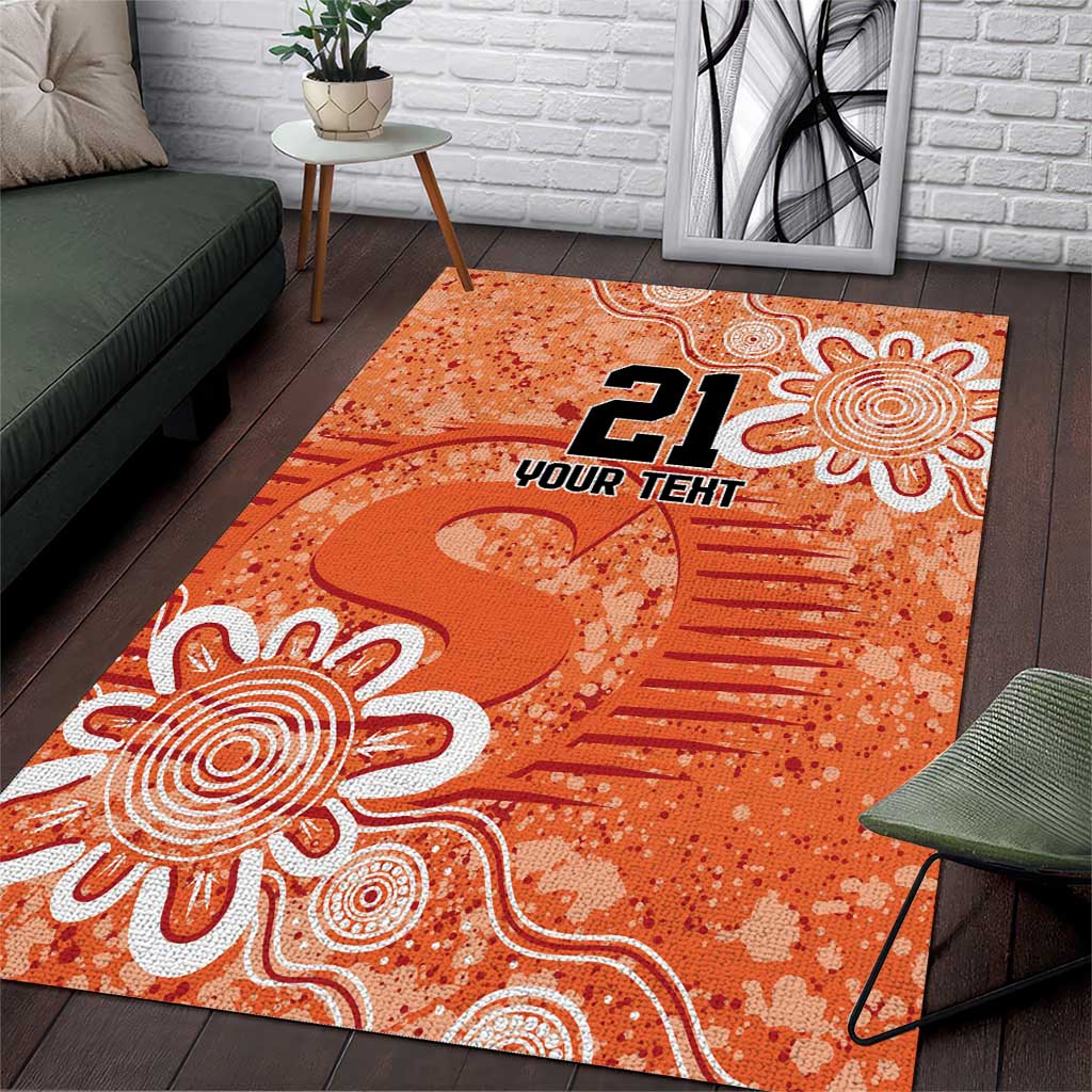 Australian Scorchers Cricket Custom Area Rug Minimalism Aboriginal - Vibe Hoodie Shop