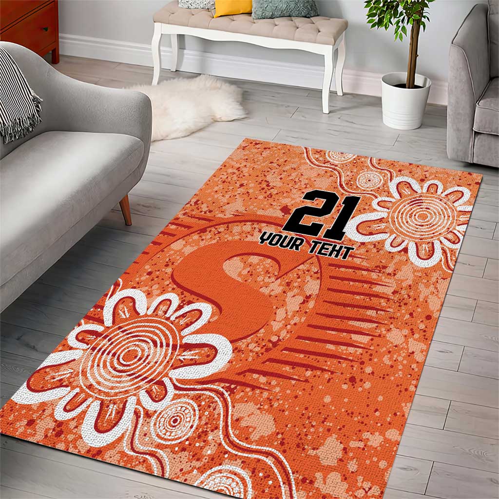 Australian Scorchers Cricket Custom Area Rug Minimalism Aboriginal - Vibe Hoodie Shop