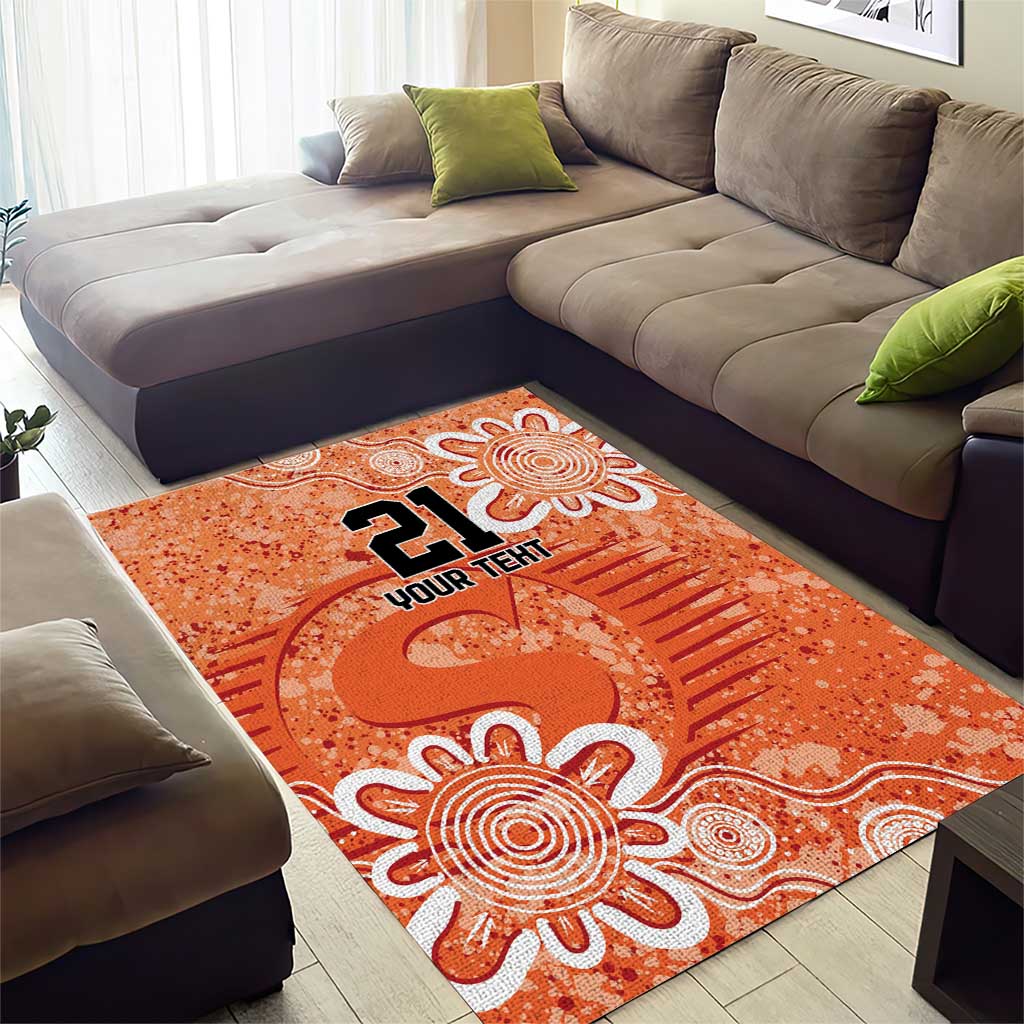 Australian Scorchers Cricket Custom Area Rug Minimalism Aboriginal - Vibe Hoodie Shop