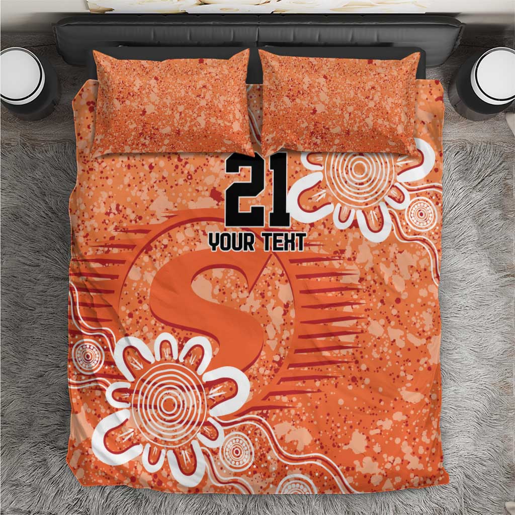 Australian Scorchers Cricket Custom Bedding Set Minimalism Aboriginal - Vibe Hoodie Shop