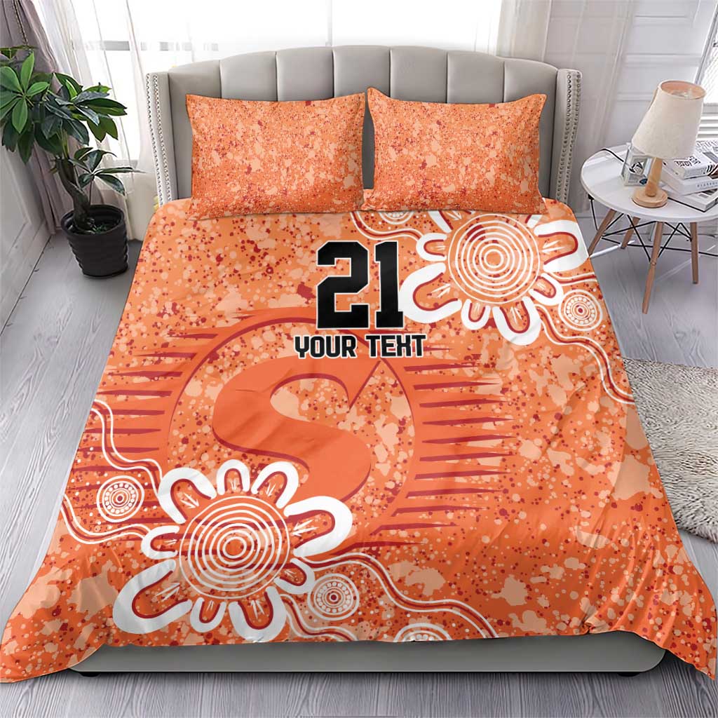 Australian Scorchers Cricket Custom Bedding Set Minimalism Aboriginal - Vibe Hoodie Shop