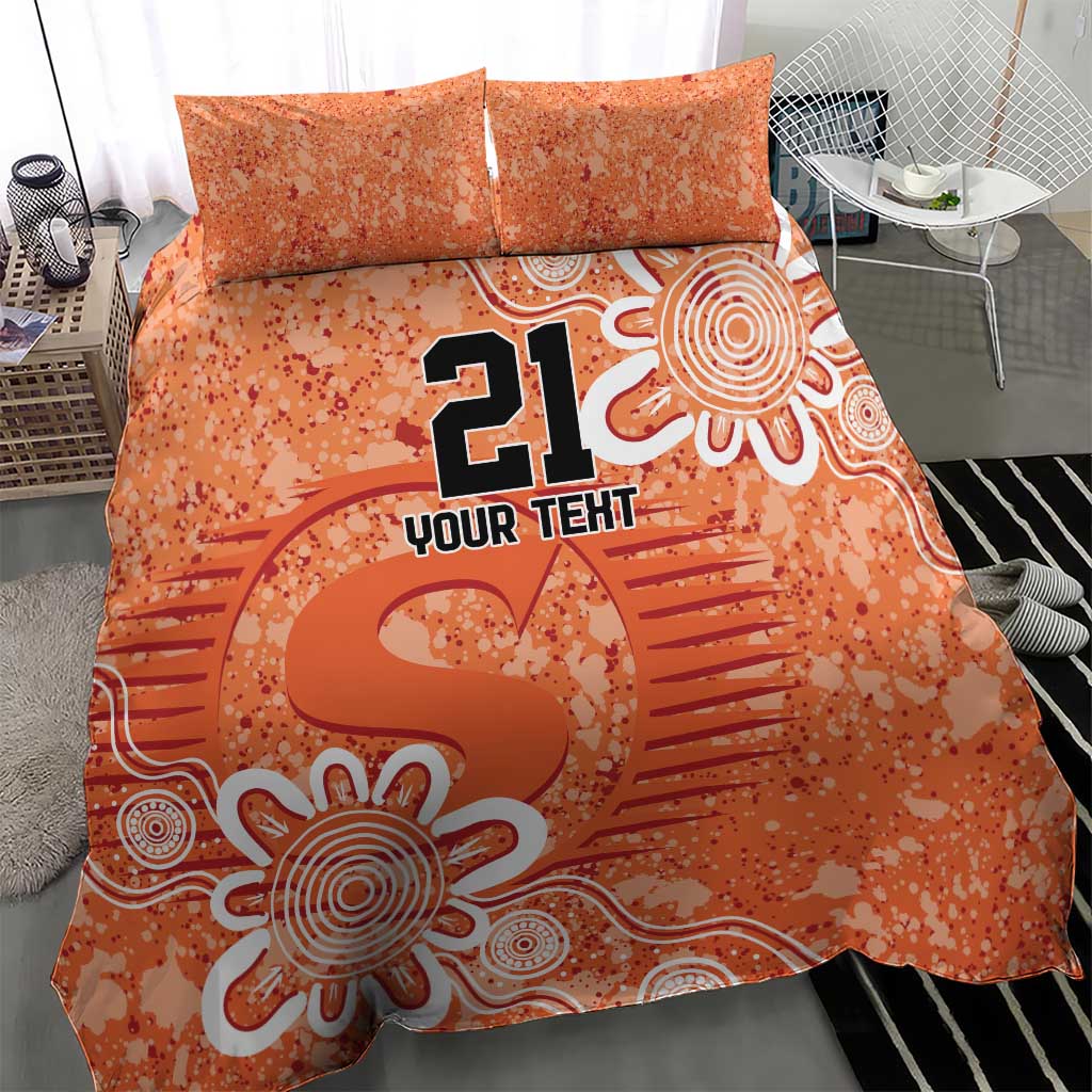 Australian Scorchers Cricket Custom Bedding Set Minimalism Aboriginal - Vibe Hoodie Shop
