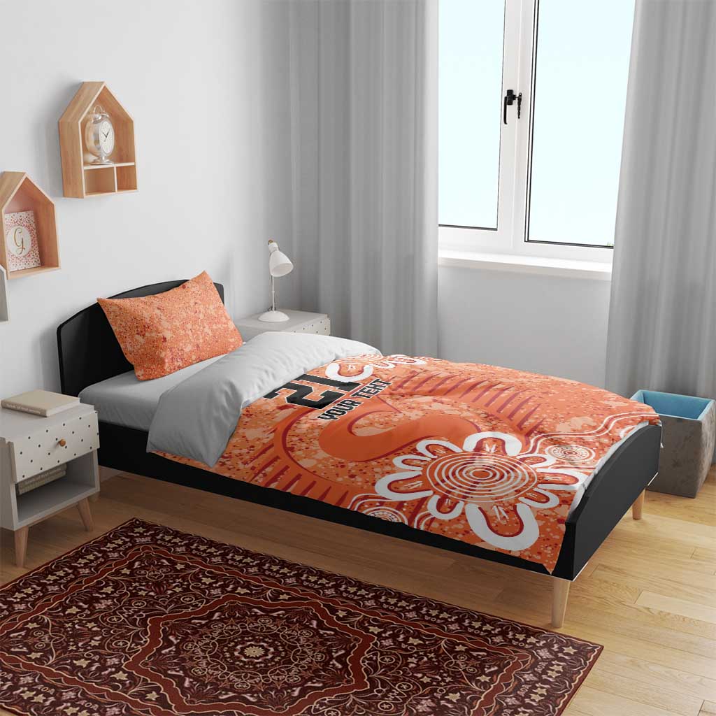 Australian Scorchers Cricket Custom Bedding Set Minimalism Aboriginal - Vibe Hoodie Shop