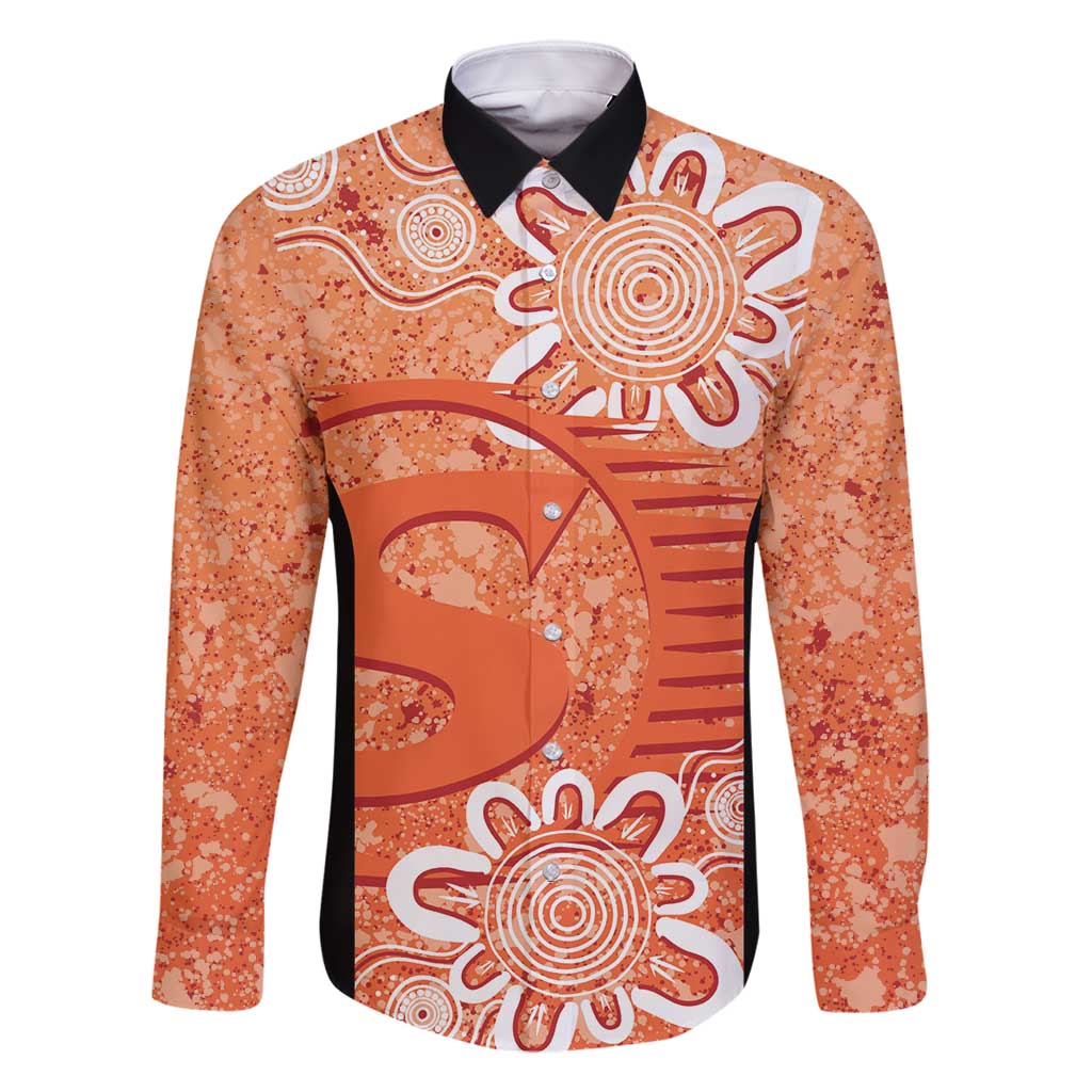 Australian Scorchers Cricket Custom Family Matching Long Sleeve Bodycon Dress and Hawaiian Shirt Minimalism Aboriginal