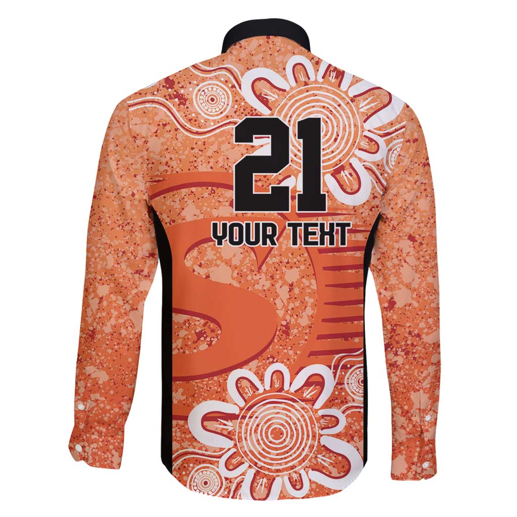 Australian Scorchers Cricket Custom Family Matching Long Sleeve Bodycon Dress and Hawaiian Shirt Minimalism Aboriginal