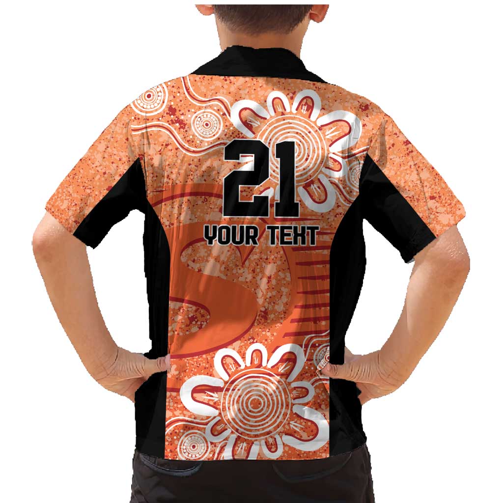 Australian Scorchers Cricket Custom Family Matching Mermaid Dress and Hawaiian Shirt Minimalism Aboriginal