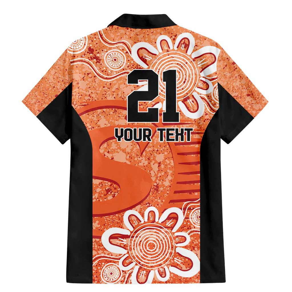 Australian Scorchers Cricket Custom Family Matching Mermaid Dress and Hawaiian Shirt Minimalism Aboriginal