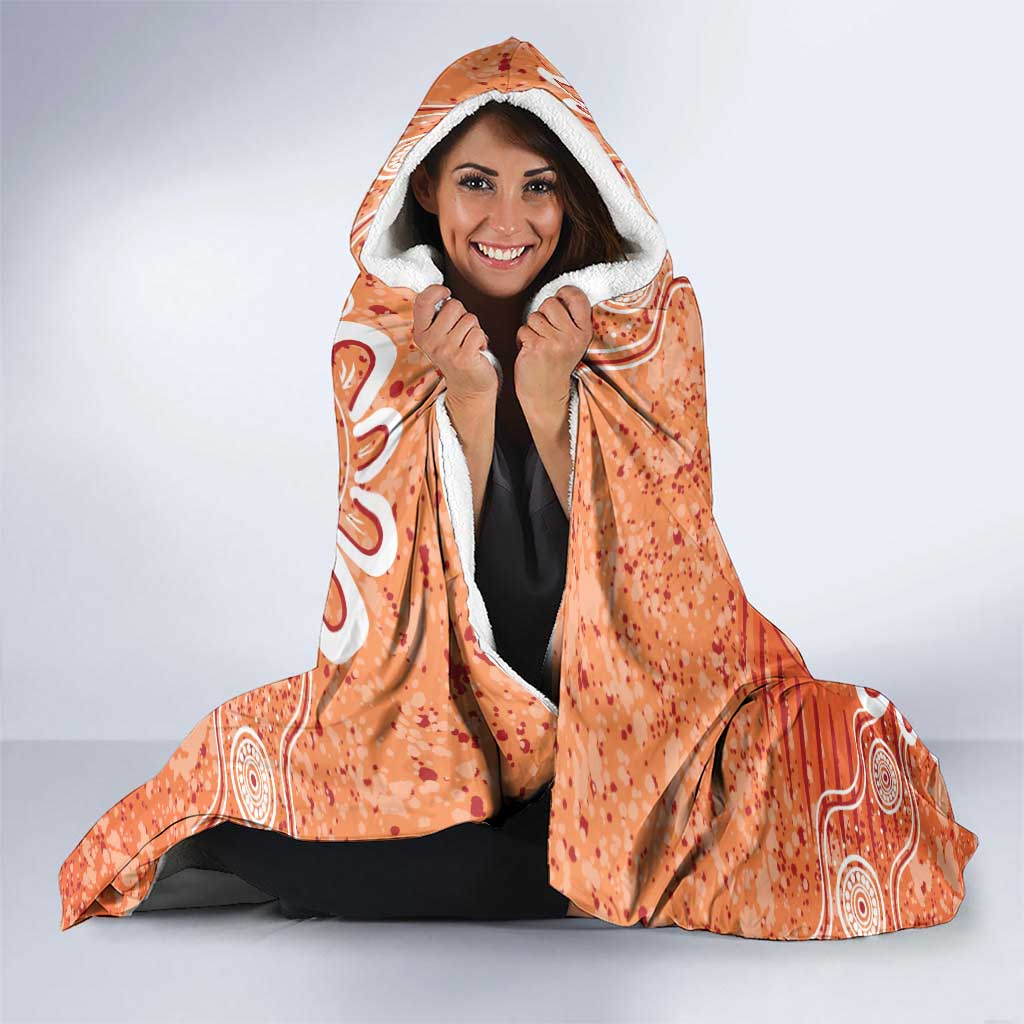 Australian Scorchers Cricket Custom Hooded Blanket Minimalism Aboriginal