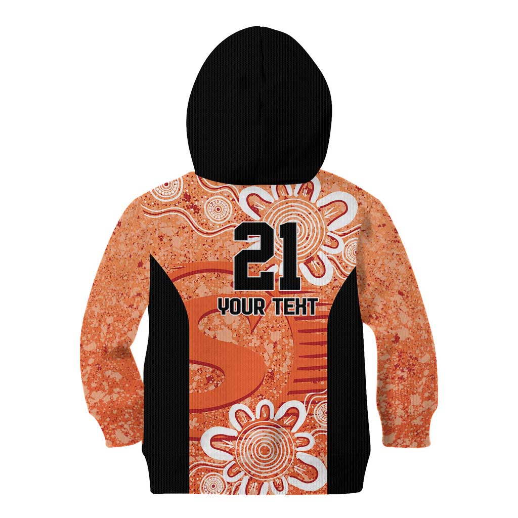 Australian Scorchers Cricket Custom Kid Hoodie Minimalism Aboriginal - Vibe Hoodie Shop