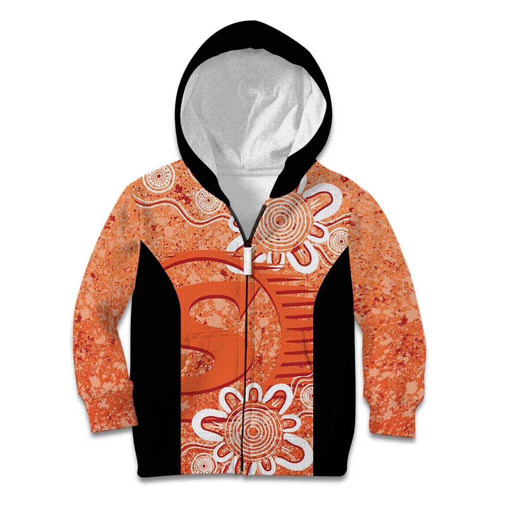 Australian Scorchers Cricket Custom Kid Hoodie Minimalism Aboriginal - Vibe Hoodie Shop