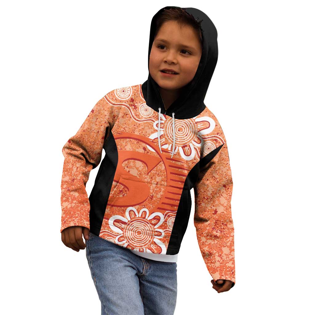 Australian Scorchers Cricket Custom Kid Hoodie Minimalism Aboriginal - Vibe Hoodie Shop