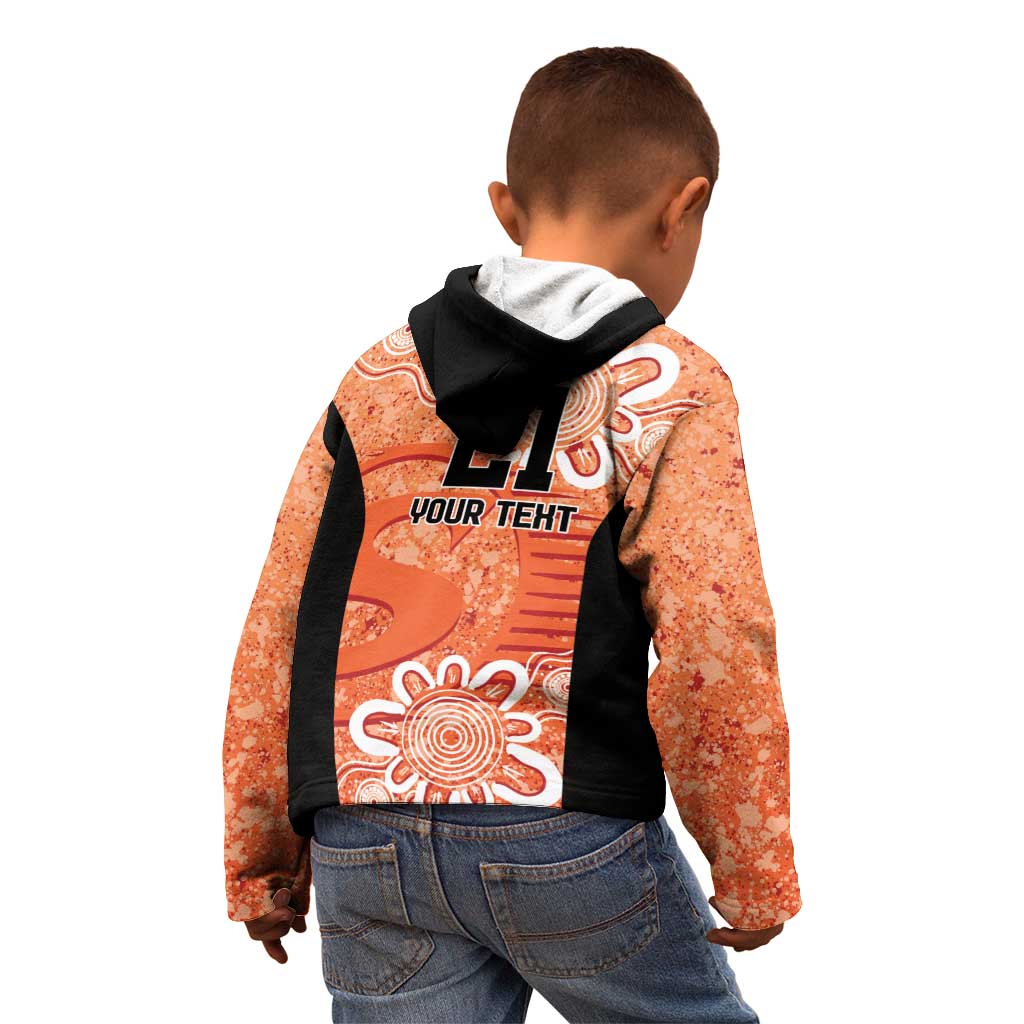 Australian Scorchers Cricket Custom Kid Hoodie Minimalism Aboriginal - Vibe Hoodie Shop