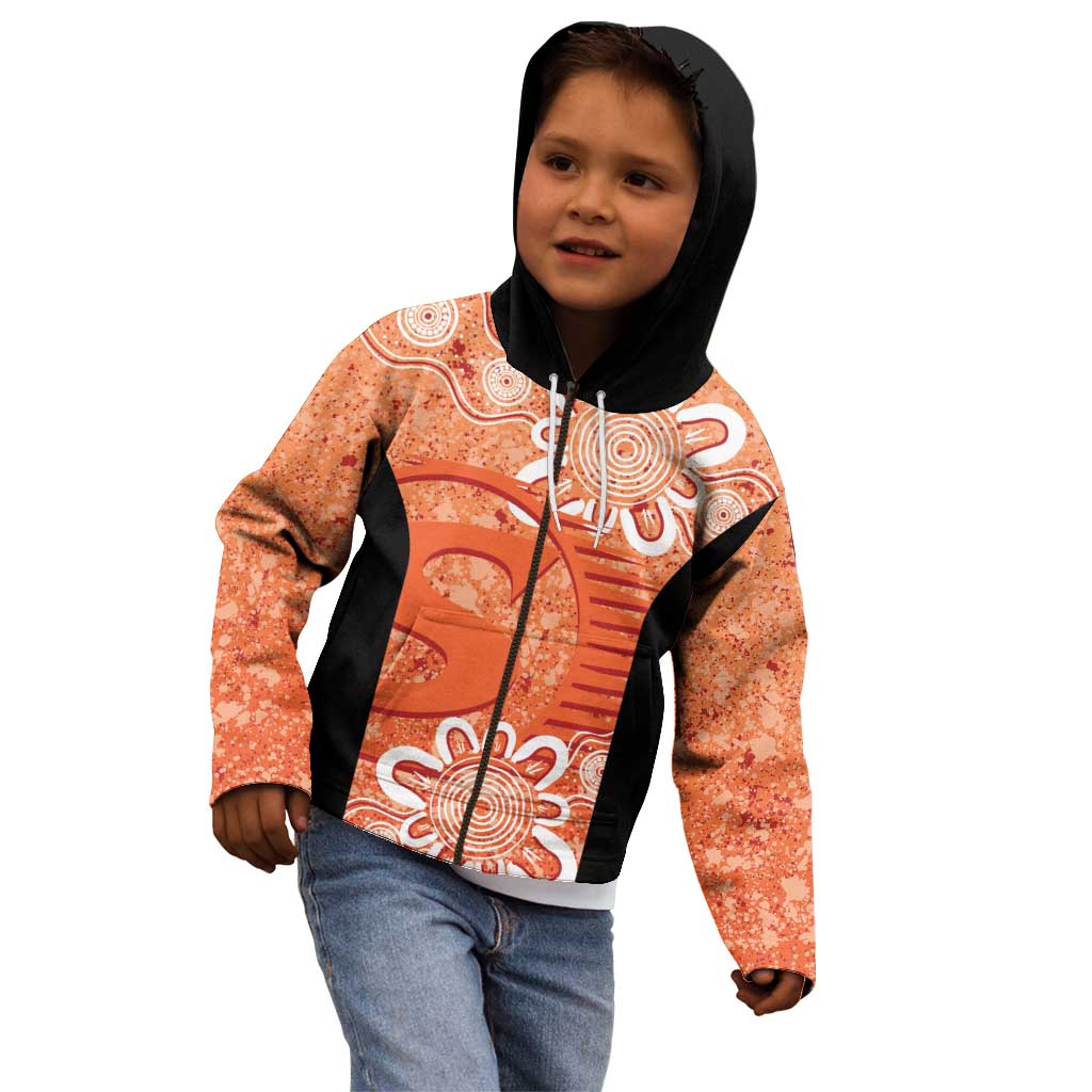 Australian Scorchers Cricket Custom Kid Hoodie Minimalism Aboriginal - Vibe Hoodie Shop