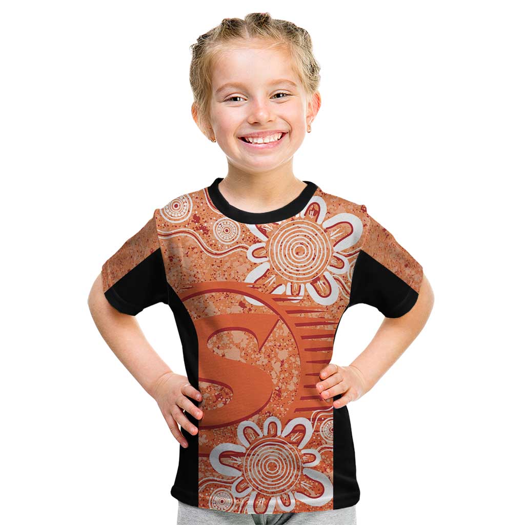 Australian Scorchers Cricket Custom Kid T Shirt Minimalism Aboriginal - Vibe Hoodie Shop