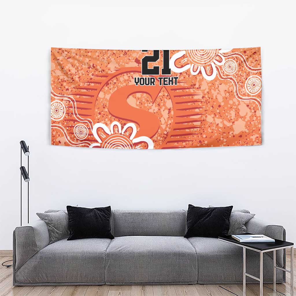 Australian Scorchers Cricket Custom Tapestry Minimalism Aboriginal - Vibe Hoodie Shop