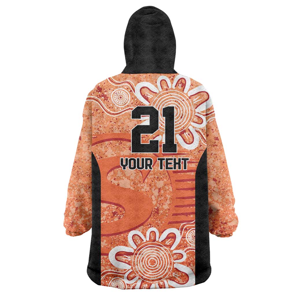 Australian Scorchers Cricket Custom Wearable Blanket Hoodie Minimalism Aboriginal - Vibe Hoodie Shop