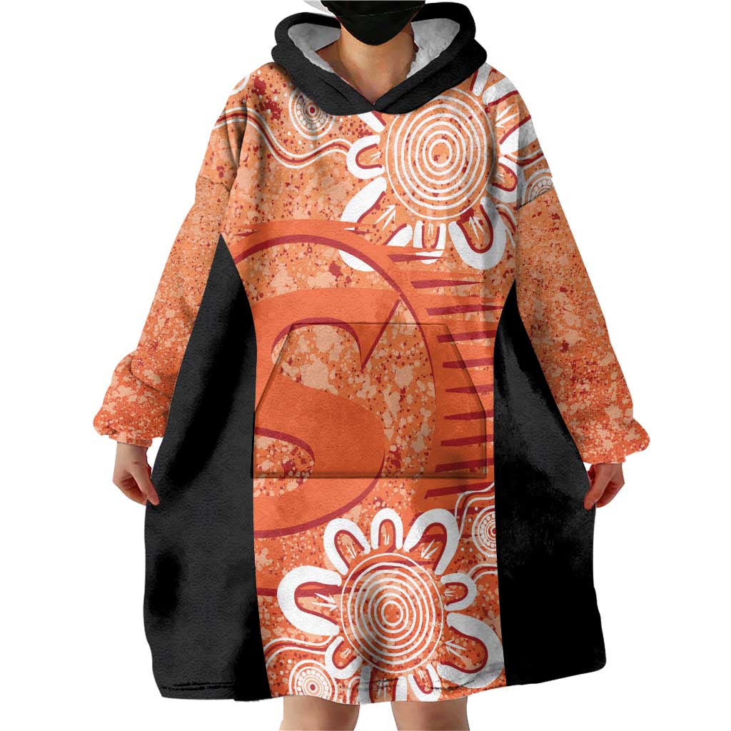 Australian Scorchers Cricket Custom Wearable Blanket Hoodie Minimalism Aboriginal - Vibe Hoodie Shop