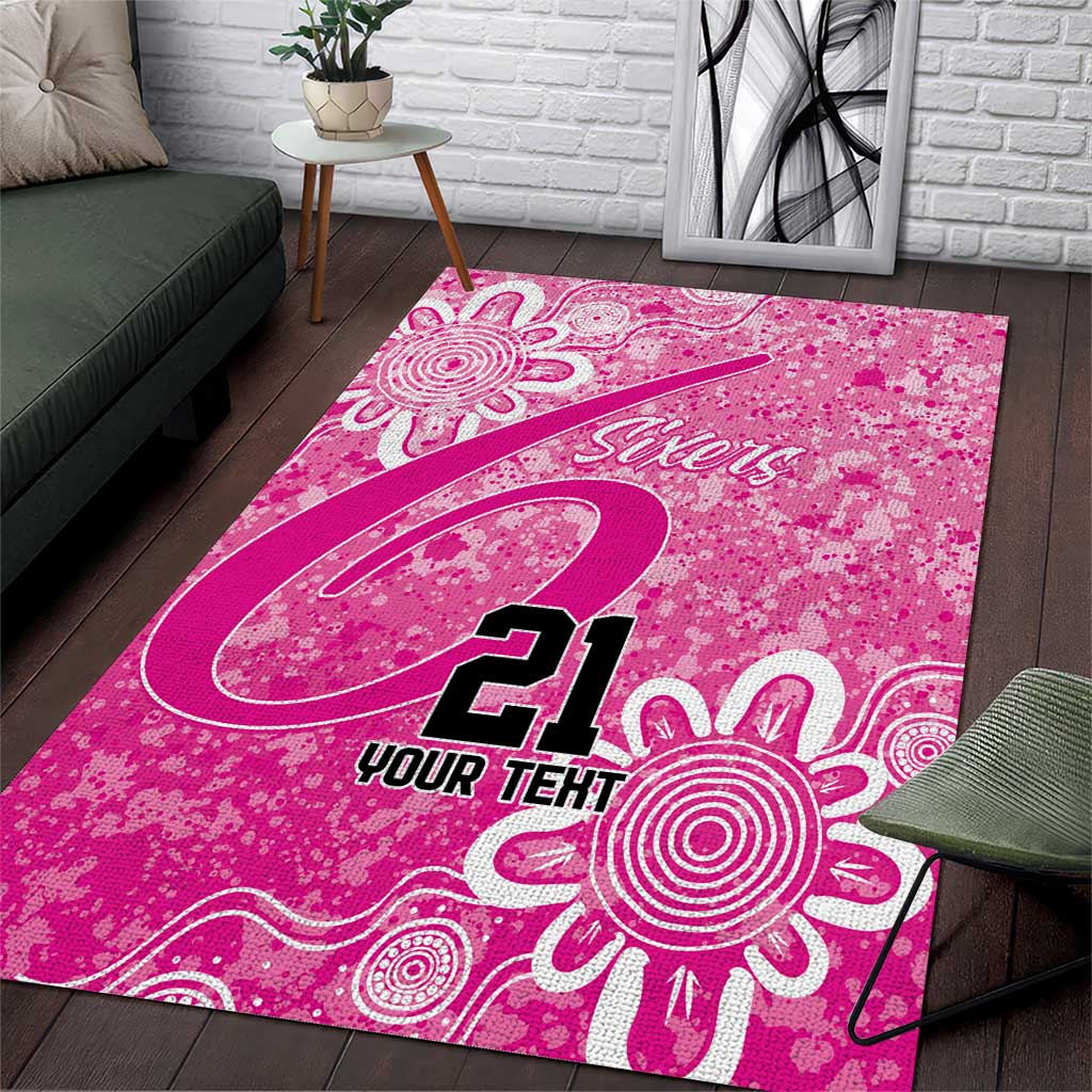 Australian Sixers Cricket Custom Area Rug Minimalism Aboriginal - Vibe Hoodie Shop