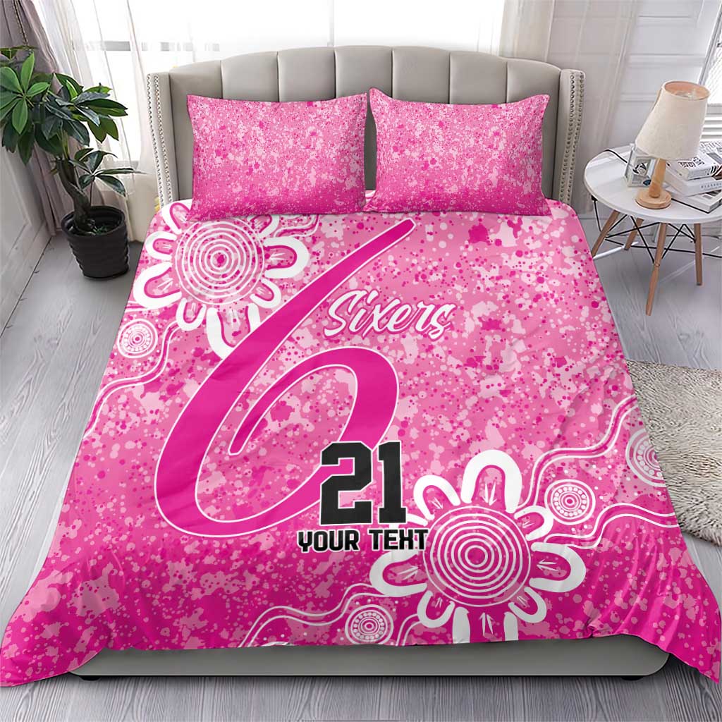 Australian Sixers Cricket Custom Bedding Set Minimalism Aboriginal - Vibe Hoodie Shop