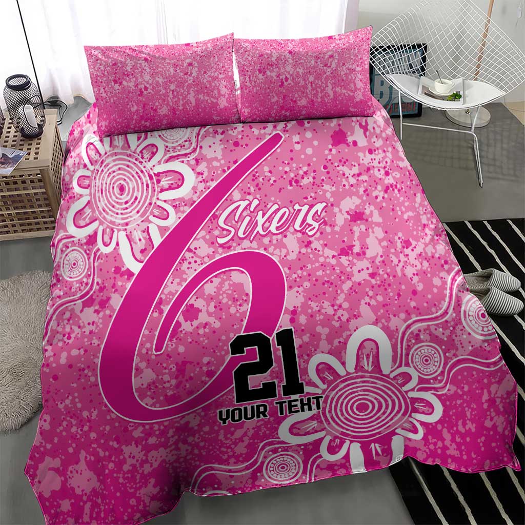 Australian Sixers Cricket Custom Bedding Set Minimalism Aboriginal - Vibe Hoodie Shop