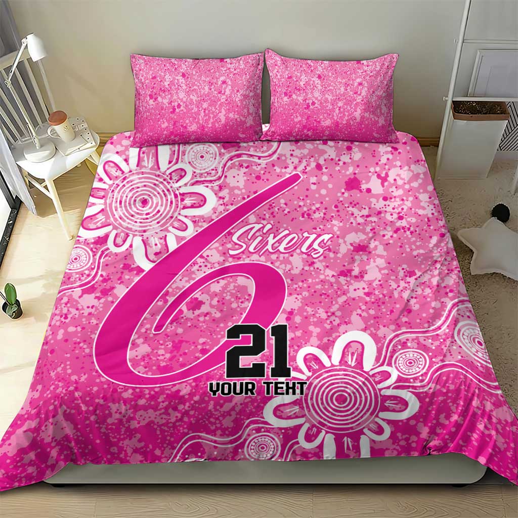 Australian Sixers Cricket Custom Bedding Set Minimalism Aboriginal - Vibe Hoodie Shop
