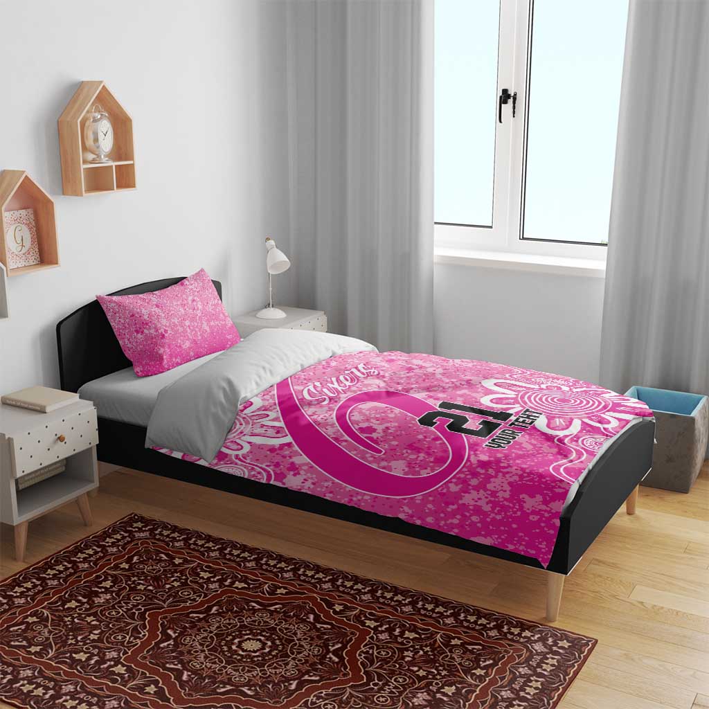 Australian Sixers Cricket Custom Bedding Set Minimalism Aboriginal - Vibe Hoodie Shop