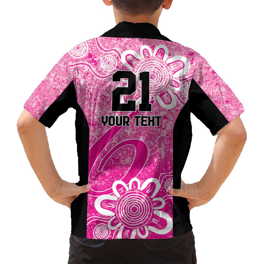 Australian Sixers Cricket Custom Family Matching Long Sleeve Bodycon Dress and Hawaiian Shirt Minimalism Aboriginal