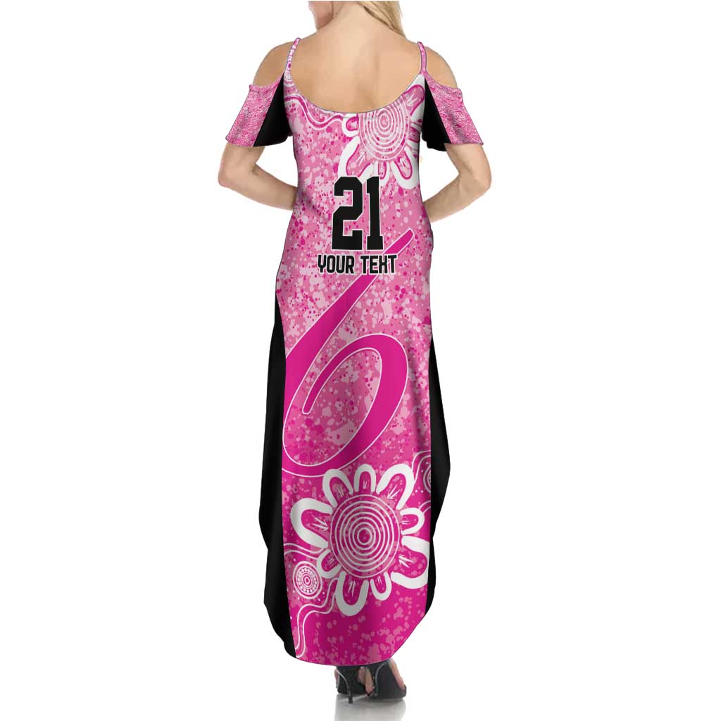 Australian Sixers Cricket Custom Family Matching Summer Maxi Dress and Hawaiian Shirt Minimalism Aboriginal