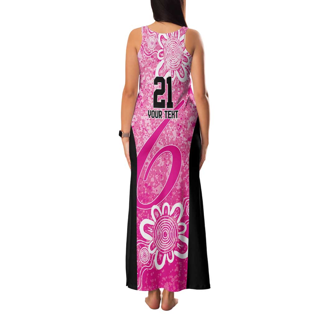 Australian Sixers Cricket Custom Family Matching Tank Maxi Dress and Hawaiian Shirt Minimalism Aboriginal