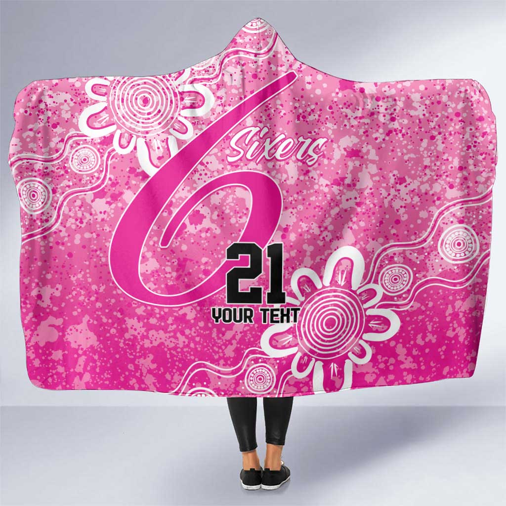 Australian Sixers Cricket Custom Hooded Blanket Minimalism Aboriginal