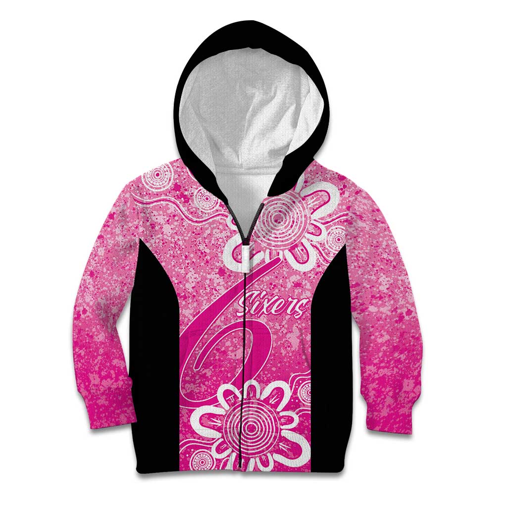 Australian Sixers Cricket Custom Kid Hoodie Minimalism Aboriginal - Vibe Hoodie Shop